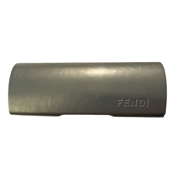 Vintage Fendi Eyeglass Case – Gray Leather – Used Very Good Condition - Picture 2 of 7